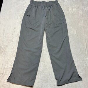 Under Armour Pants Mens XL Vital Warm‎ Up Gray Ankle Zips Track Mesh Lined